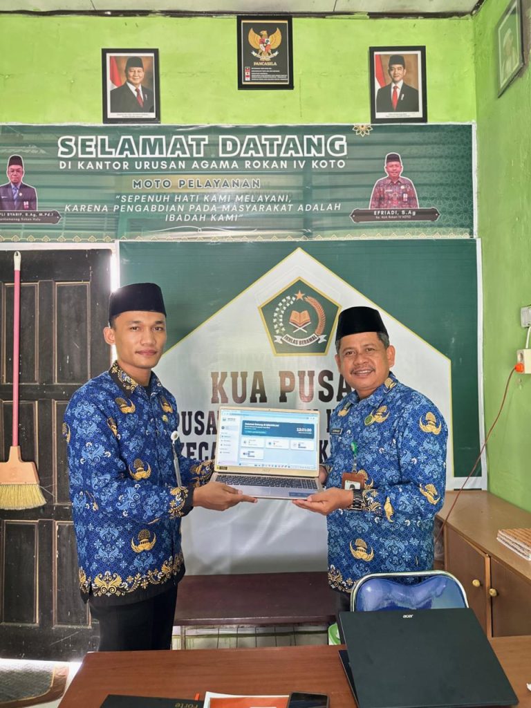 KUA Rokan IV Koto Launching Aplikasi SIMARKAH: Terobosan Menuju Digitalisasi Arsip Akta Nikah