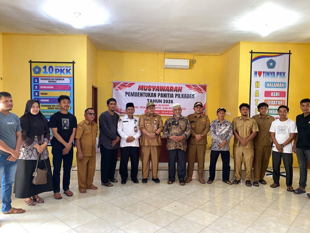 Kepala KUA Rokan IV Koto Hadiri Musyawarah Pembentukan Panitia Pilkades Desa Alahan